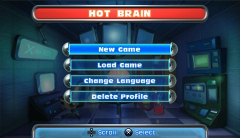 Hot Brain title screen for PSP